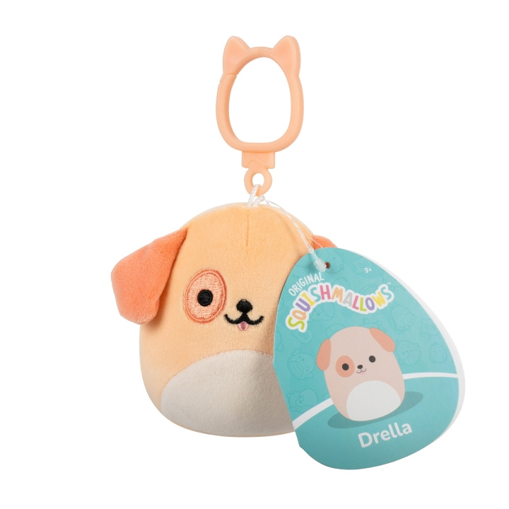 Squishmallows 9 cm - Clip On - Drella Hond in de groep SPEELGOED, KINDER- & BABYPRODUCTEN / Babyspeelgoed / Knuffels bij TP E-commerce Nordic AB (D22399)