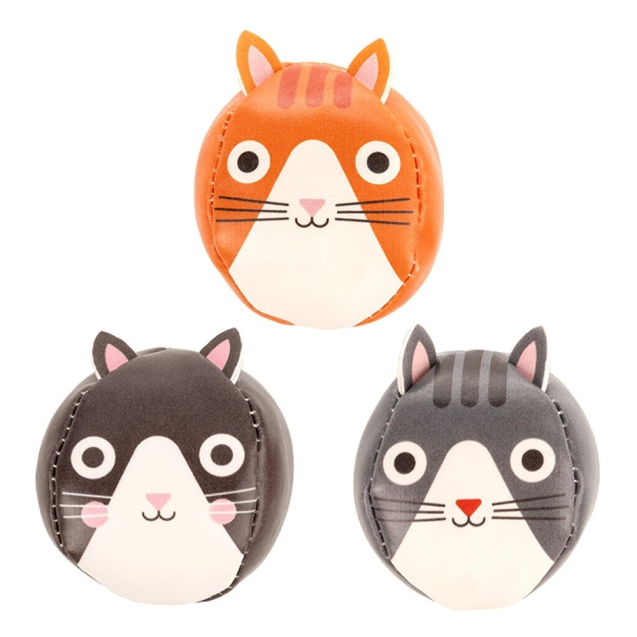 Kikkerland Kidoki Drie Katten Jongleerballen - (KID54) in de groep SPEELGOED, KINDER- & BABYPRODUCTEN / Buitenspeelgoed / Sport & Spel bij TP E-commerce Nordic AB (D22459)