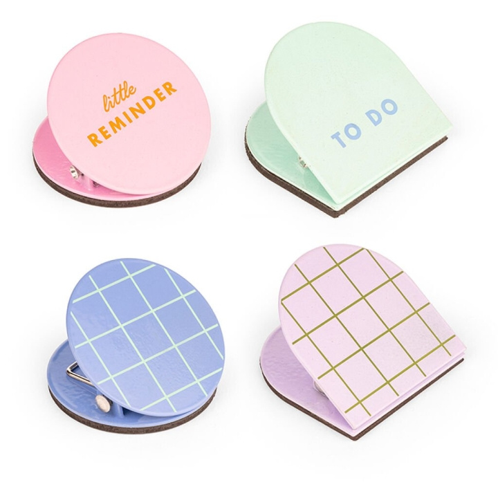 Kikkerland Inkerie magnetische clips - set van 4 - 4 cm x 4 cm x 2,75 cm in de groep SPORT, VRIJE TIJD & HOBBY / Leuke dingen / Leuke dingen bij TP E-commerce Nordic AB (D22475)