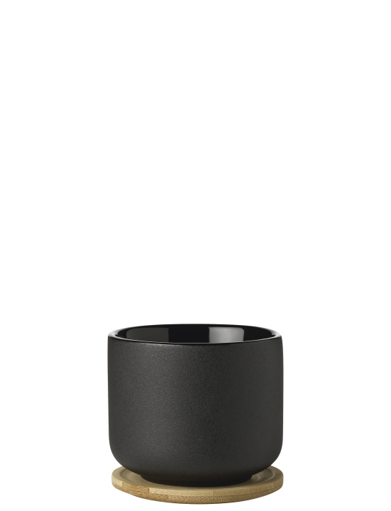 Stelton Theo Kop met Onderzetter 0,2 L (Zwart) in de groep SPORT, VRIJE TIJD & HOBBY / Leuke dingen / Bekers bij TP E-commerce Nordic AB (D22706)