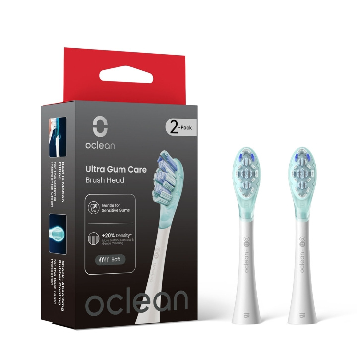 Oclean Borsthuvud Ultra Gum Care 2-Pack Vit in de groep BEAUTY & HEALTH / Mondverzorging / Elektrische tandenborstelaccessoires bij TP E-commerce Nordic AB (D23043)