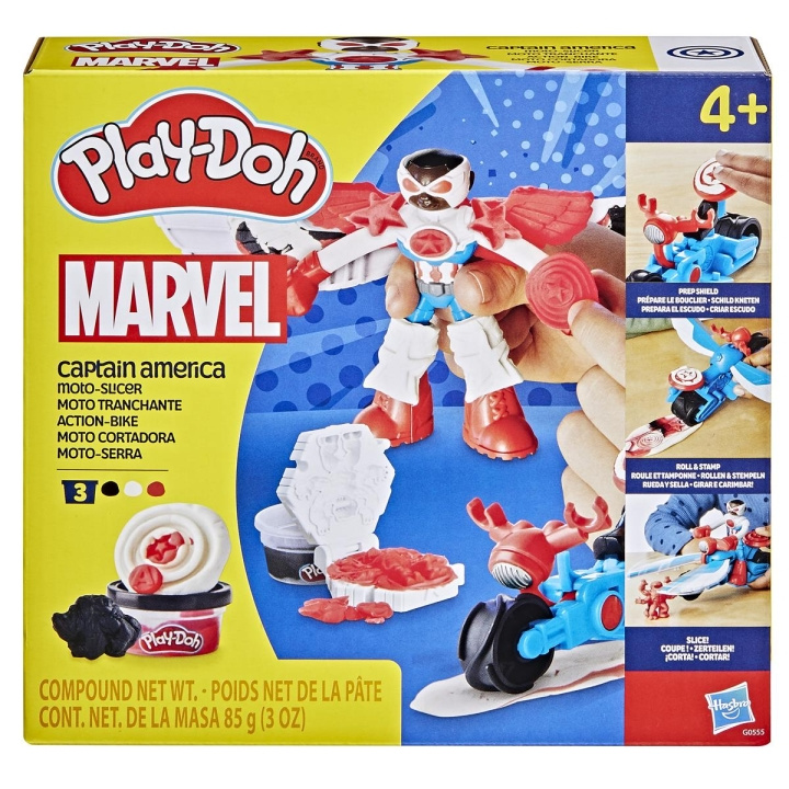 PLAY-DOH Marvel Captain America Moto Slicer in de groep SPEELGOED, KINDER- & BABYPRODUCTEN / Speelgoed / Speelset bij TP E-commerce Nordic AB (D23061)