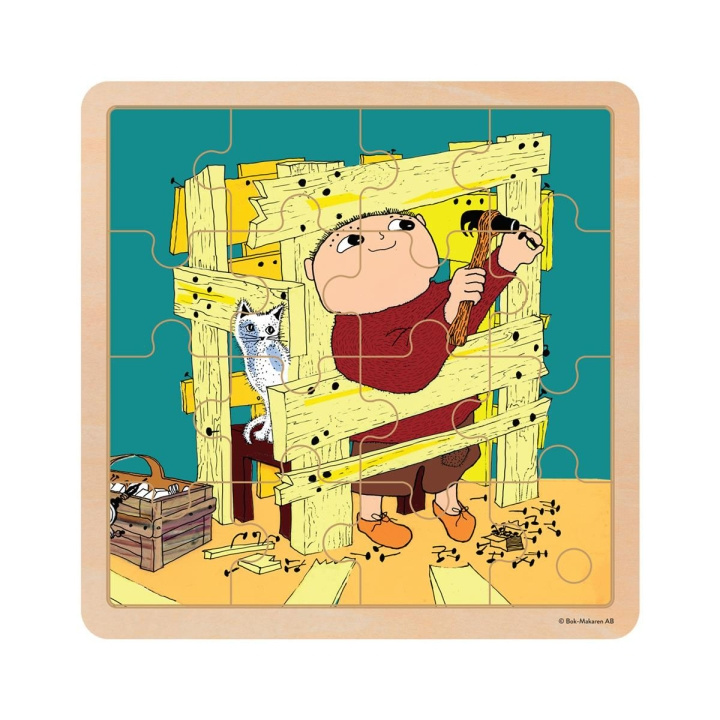 ALFONS ÅBERG Pussel 16 Pcs Wooden Puzzle Byggnadslek in de groep SPEELGOED, KINDER- & BABYPRODUCTEN / Speelgoed / Kinderpuzzel bij TP E-commerce Nordic AB (D23215)