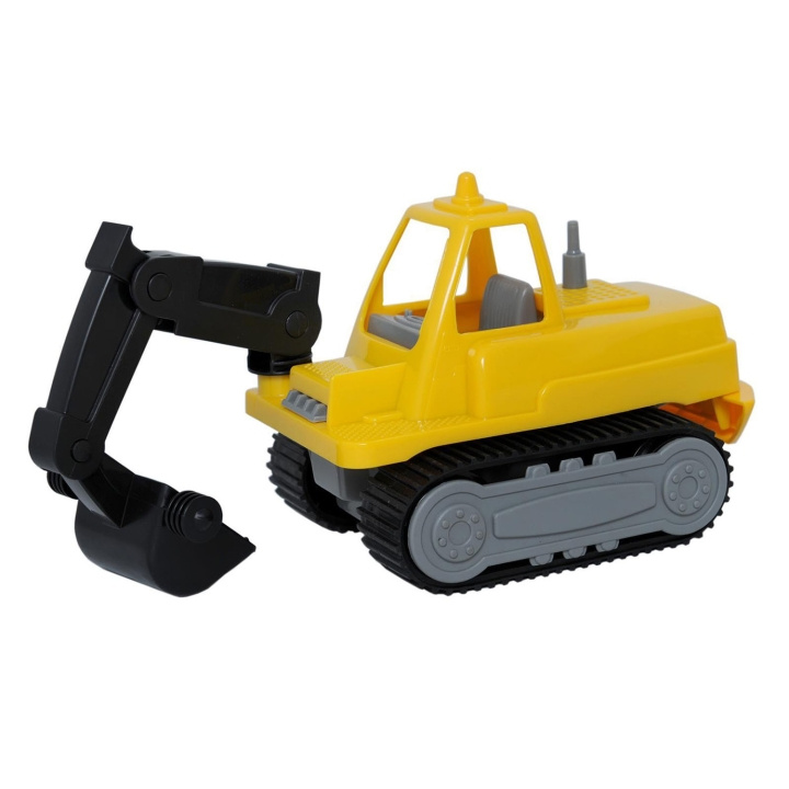 Plasto Grävmaskin Grävmaskin Excavator Med Band Gul 30 Cm in de groep SPEELGOED, KINDER- & BABYPRODUCTEN / Speelgoed / Speelgoedauto\'s bij TP E-commerce Nordic AB (D23220)