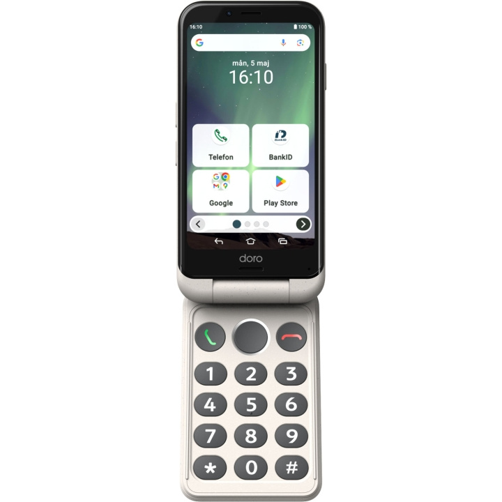 Doro Smartphone 4G Aurora A21 Ben-vit in de groep SMARTPHONE & TABLETS / Mobiele telefoons & smartphones bij TP E-commerce Nordic AB (D23284)