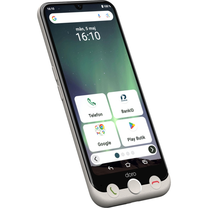 Doro Smartphone 4G Aurora A31 Ben-Vit in de groep SMARTPHONE & TABLETS / Mobiele telefoons & smartphones bij TP E-commerce Nordic AB (D23286)