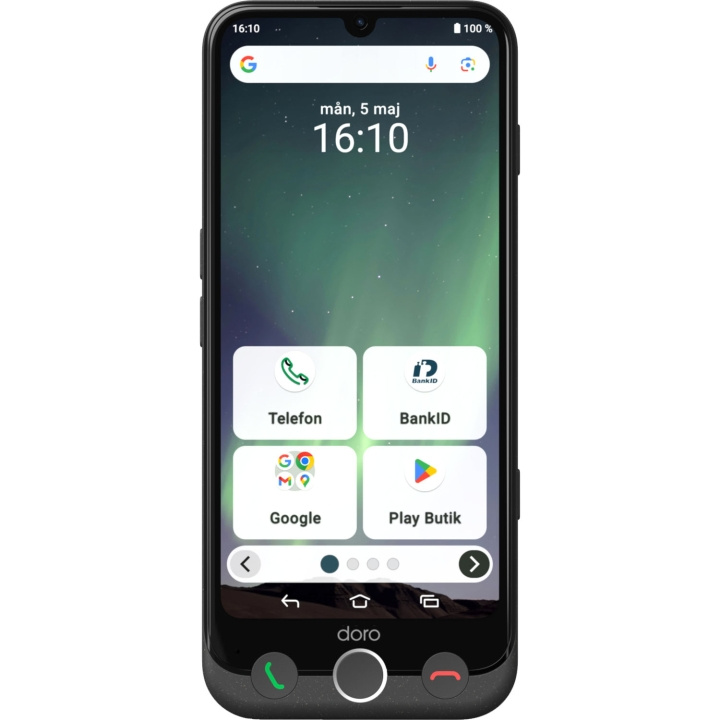 Doro Smartphone 4G Aurora A31 Grafit-grå in de groep SMARTPHONE & TABLETS / Mobiele telefoons & smartphones bij TP E-commerce Nordic AB (D23287)