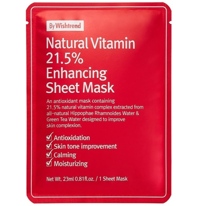 By Wishtrend Natural Vitamin 21.5% Enhancing Sheet Mask in de groep BEAUTY & HEALTH / Huidsverzorging / Gezicht / Maskers bij TP E-commerce Nordic AB (D23322)