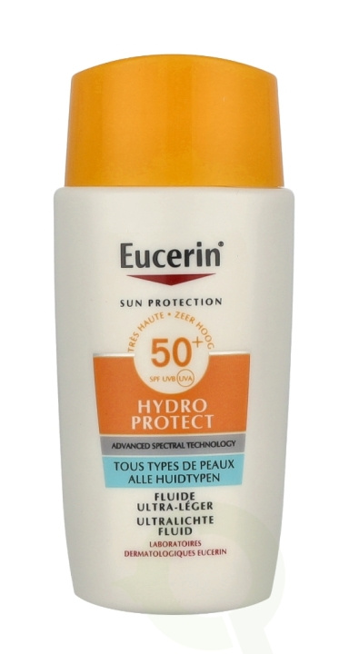 Eucerin Sun Hydro Protect Ultra Light Fluid SPF50+ 50 ml in de groep BEAUTY & HEALTH / Huidsverzorging / Zonnebank / Zonnebescherming bij TP E-commerce Nordic AB (D23340)