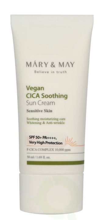 Mary & May Cica Soothing Sun Cream SPF50+ 50 ml Sensitive Skin in de groep BEAUTY & HEALTH / Huidsverzorging / Zonnebank / Zonnebescherming bij TP E-commerce Nordic AB (D23400)