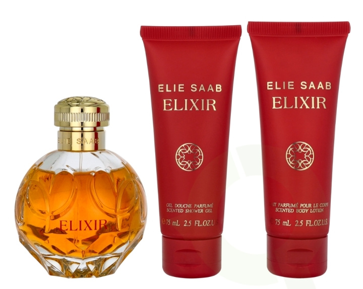 Elie Saab Elixir Giftset 250 ml Edp Spray 100 ml/ Body Lotion 75 ml/ Shower Gel 75 ml in de groep BEAUTY & HEALTH / Cadeausets / Cadeausets voor haar bij TP E-commerce Nordic AB (D23565)