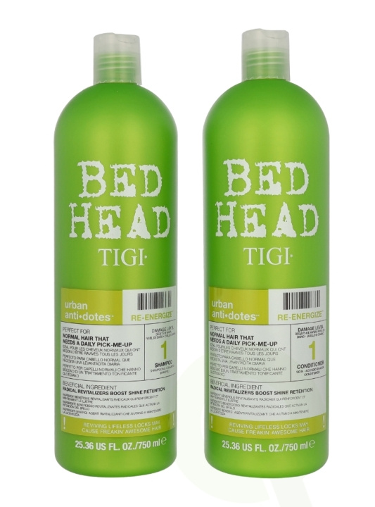 TIGI BH Re-Energize Tween Set 1500 ml Shampoo 750ml/Conditioner 750ml - Rehab For Normal Hair in de groep BEAUTY & HEALTH / Haar & Styling / Haarverzorging / Shampoo bij TP E-commerce Nordic AB (D23633)