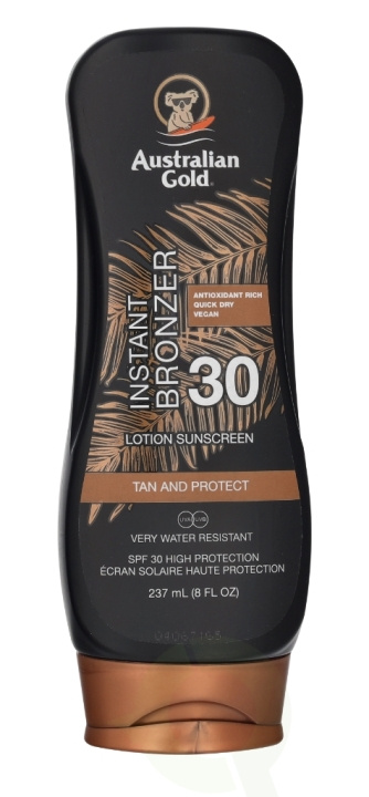 Australian Gold Instant Bronzer Lotion Sunscreen SPF30 237 ml in de groep BEAUTY & HEALTH / Huidsverzorging / Zonnebank / Zonnebescherming bij TP E-commerce Nordic AB (D23650)