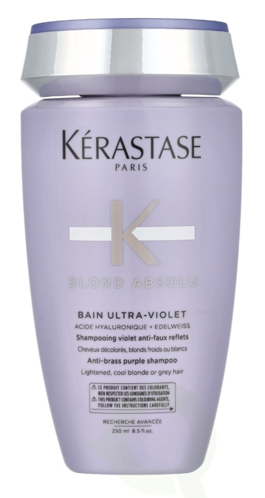 Kerastase Blond Absolu Bain Ultra-Violet Shampoo 250 ml Lightened, Cool Blonde Or Grey Hair in de groep BEAUTY & HEALTH / Haar & Styling / Haarverzorging / Shampoo bij TP E-commerce Nordic AB (D23671)