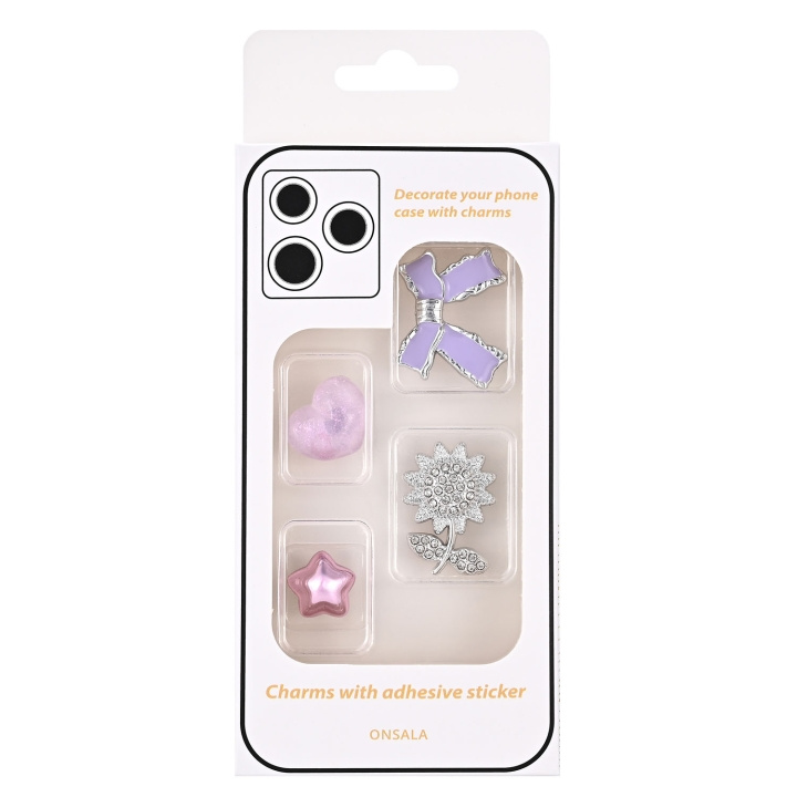 Onsala Charms Pimp Your Phone Metall och Plast 4-Pack in de groep SPORT, VRIJE TIJD & HOBBY / Leuke dingen / Leuke dingen bij TP E-commerce Nordic AB (D23716)