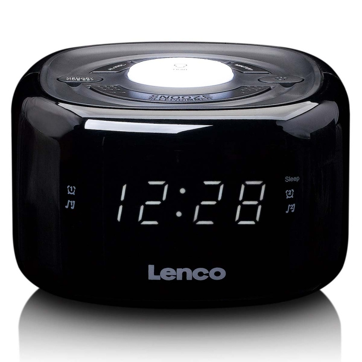 Lenco FM Klokradio met Nachtlampje Zwart in de groep HUISHOUDEN & TUIN / Horloges & Tellers / Wandklokken bij TP E-commerce Nordic AB (D23774)