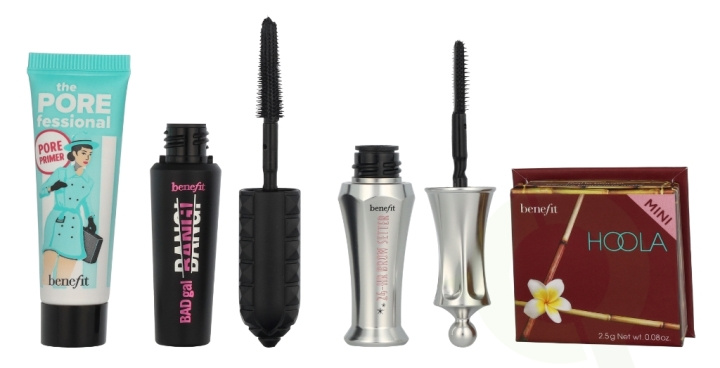 Benefit A-List Set 20.5 ml 24-Hr Brow Setter 3,5 ml/Hoola Bronzer 2,5 g/BADGal Bang! Mascara 4g/The Porefessional Primer 7,5 ml/Deep Retreat Clay Mask 3ml in de groep BEAUTY & HEALTH / Cadeausets / Cadeausets voor haar bij TP E-commerce Nordic AB (D23843)