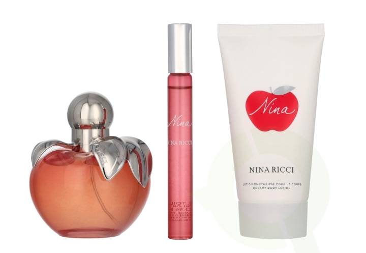 Nina Ricci Nina Giftset 165 ml Edt Spray 80ml/Body Lotion 75ml/Edt Rollerball 10ml in de groep BEAUTY & HEALTH / Geuren & Parfum / Parfum / Parfum voor haar bij TP E-commerce Nordic AB (D24062)