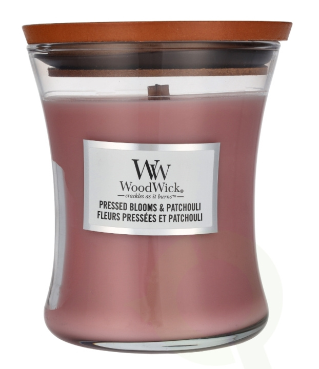 WoodWick Pressed Blooms & Patchouli Medium Hourglass Candle 0 in de groep BEAUTY & HEALTH / Geuren & Parfum / Overige geuren / Geurkaarsen bij TP E-commerce Nordic AB (D24073)