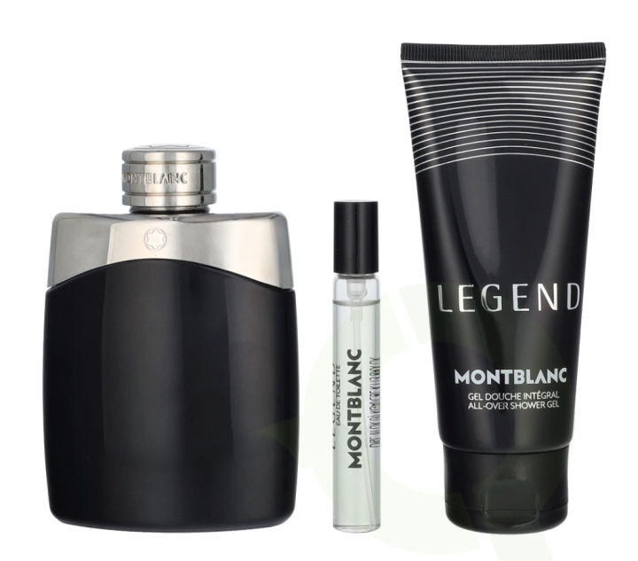 Mont Blanc Legend Giftset 207.5 ml Edt Spray 100ml/Edt Spray 7,5ml/Shower Gel 100ml in de groep BEAUTY & HEALTH / Geuren & Parfum / Parfum bij TP E-commerce Nordic AB (D24113)