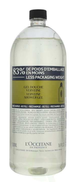 L\'Occitane Douche Gel Verveine Recharge Refill 500 ml in de groep BEAUTY & HEALTH / Huidsverzorging / Lichaamsverzorging / Bad- en douchegels bij TP E-commerce Nordic AB (D24123)