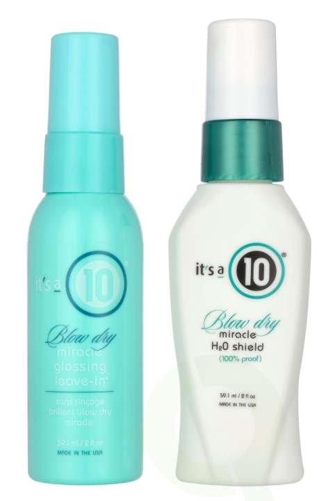 It\'s a 10 Blow Dry Gloss & Shield Duo Set 118.2 ml Leave-in 59,1ml/H2O Shield 59,1ml in de groep BEAUTY & HEALTH / Haar & Styling / Haarverzorging / Shampoo bij TP E-commerce Nordic AB (D24153)