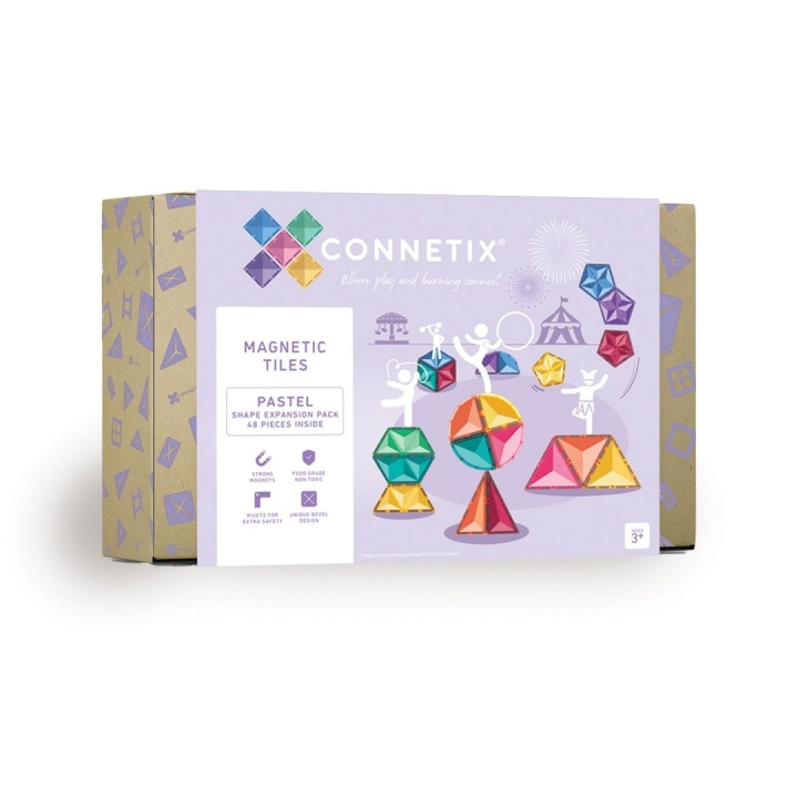 Connetix Pastelvorm uitbreidingsset 48 stuks (CT-P-00048-SE) in de groep SPEELGOED, KINDER- & BABYPRODUCTEN / Speelgoed / Speelset bij TP E-commerce Nordic AB (D24200)