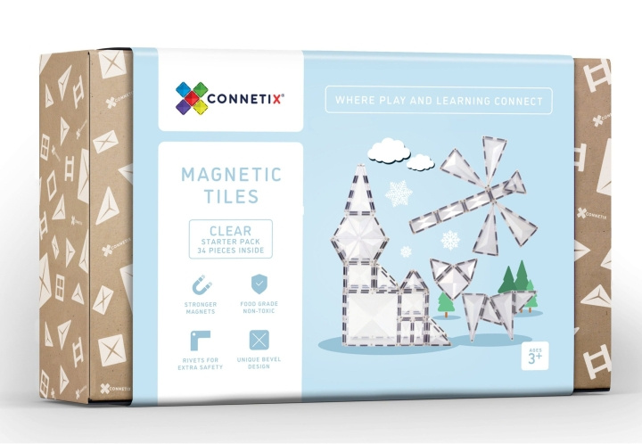 Connetix Transparant Starterspakket 34 Stuks - (CT-C-00034-ST) in de groep SPEELGOED, KINDER- & BABYPRODUCTEN / Speelgoed / Speelset bij TP E-commerce Nordic AB (D24201)