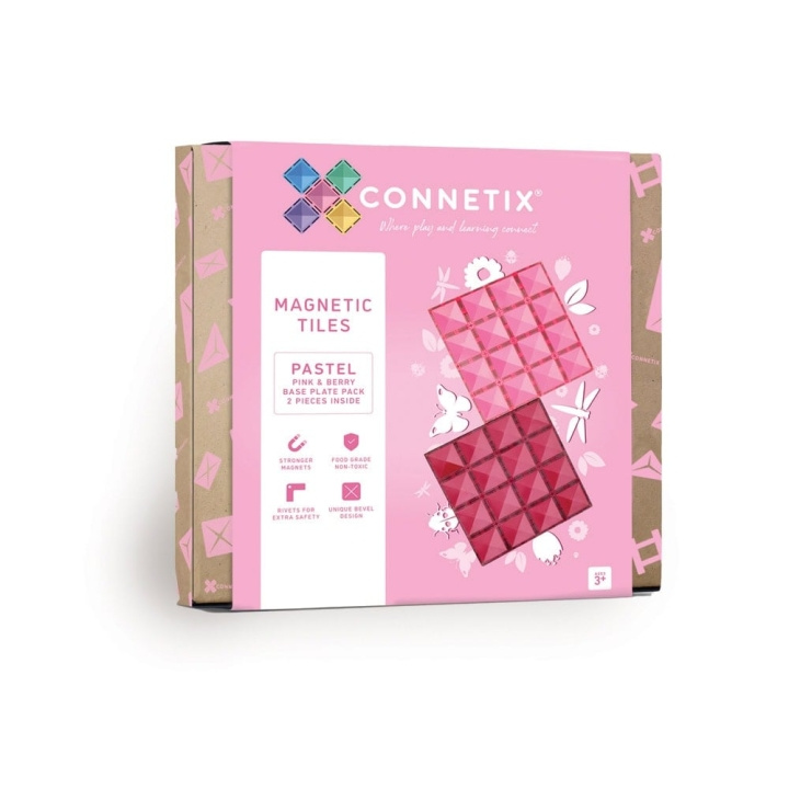 Connetix Basisplaat - Pastel Roze & Bessen - (CT-P-PB002-BP) in de groep SPEELGOED, KINDER- & BABYPRODUCTEN / Speelgoed / Speelset bij TP E-commerce Nordic AB (D24234)