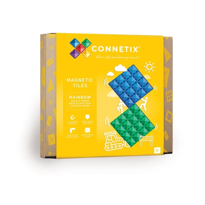 Connetix Basisplaat - Regenboog Blauw & Groen (CT-R-BG002-BP) in de groep SPEELGOED, KINDER- & BABYPRODUCTEN / Speelgoed / Speelset bij TP E-commerce Nordic AB (D24235)