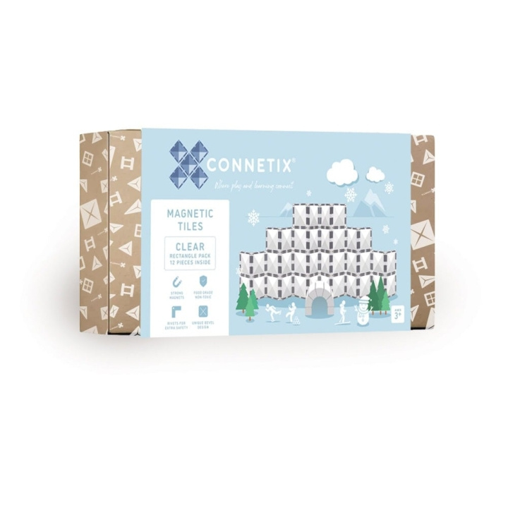 Connetix Rechthoek - 12 Stuks - Transparant (CT-C-00012-RE) in de groep SPEELGOED, KINDER- & BABYPRODUCTEN / Speelgoed / Kinderpuzzel bij TP E-commerce Nordic AB (D24237)