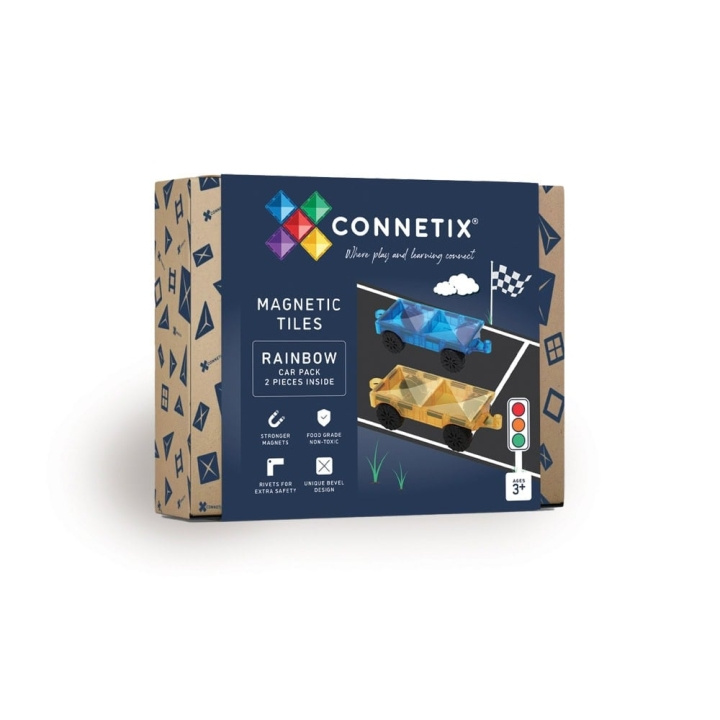 Connetix Regenboog Auto Pack 2 Stuks - (CT-R-00002-CA) in de groep SPEELGOED, KINDER- & BABYPRODUCTEN / Speelgoed / Speelset bij TP E-commerce Nordic AB (D24244)