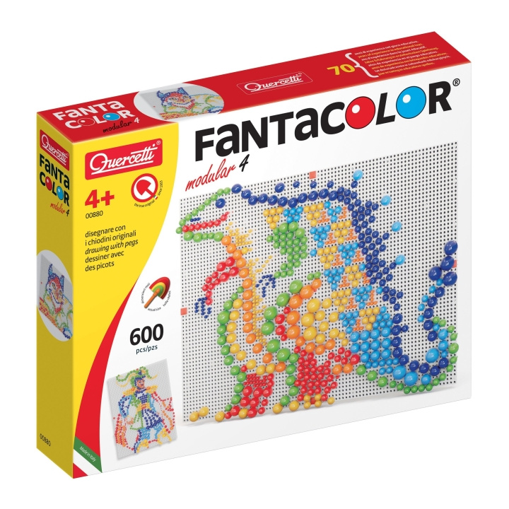 Quercetti FantaColor Modular 4 peg mozaïek - 600 stukjes - (QU-880) in de groep SPEELGOED, KINDER- & BABYPRODUCTEN / Spelletje / Bordspellen bij TP E-commerce Nordic AB (D24247)