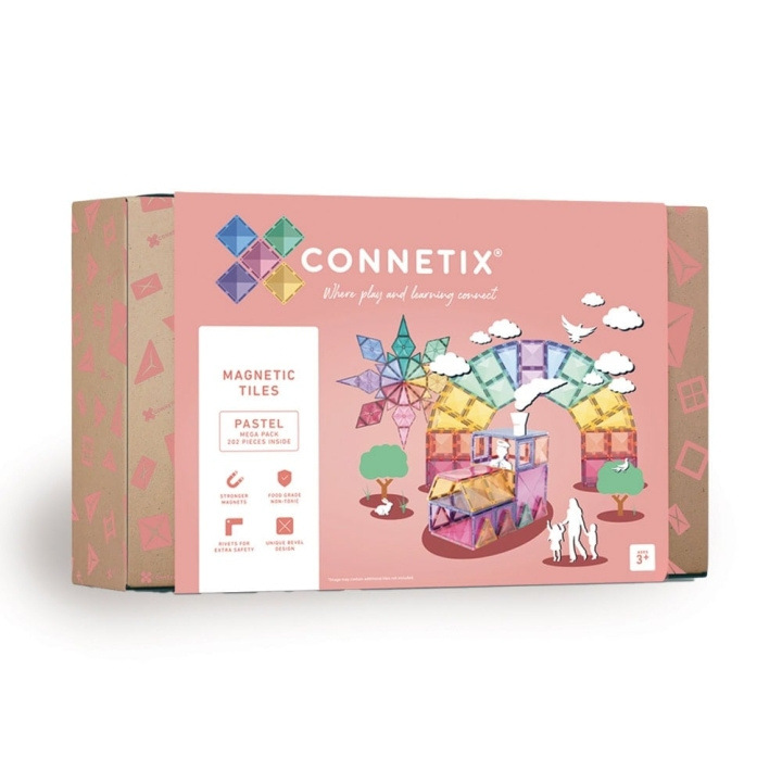 Connetix Pastel Mega Pack 202 Pieces - (CT-P-00202-ME) in de groep SPEELGOED, KINDER- & BABYPRODUCTEN / Speelgoed / Speelset bij TP E-commerce Nordic AB (D24248)