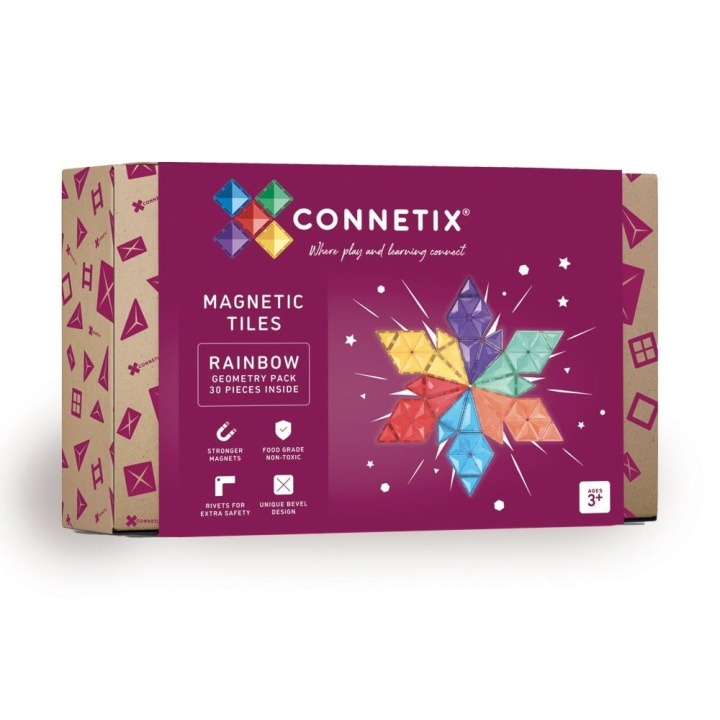 Connetix Regenboog Geometrie Pak 30 Stuks - (CT-R-00030-GE) in de groep SPEELGOED, KINDER- & BABYPRODUCTEN / Speelgoed / Speelset bij TP E-commerce Nordic AB (D24250)