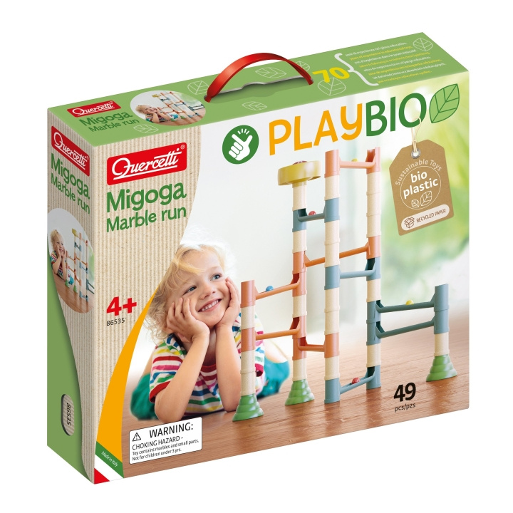 Quercetti Speel Bio Migoga Knikkerbaan (49 stuks) - (QU-86535) in de groep SPEELGOED, KINDER- & BABYPRODUCTEN / Spelletje / Bordspellen bij TP E-commerce Nordic AB (D24261)