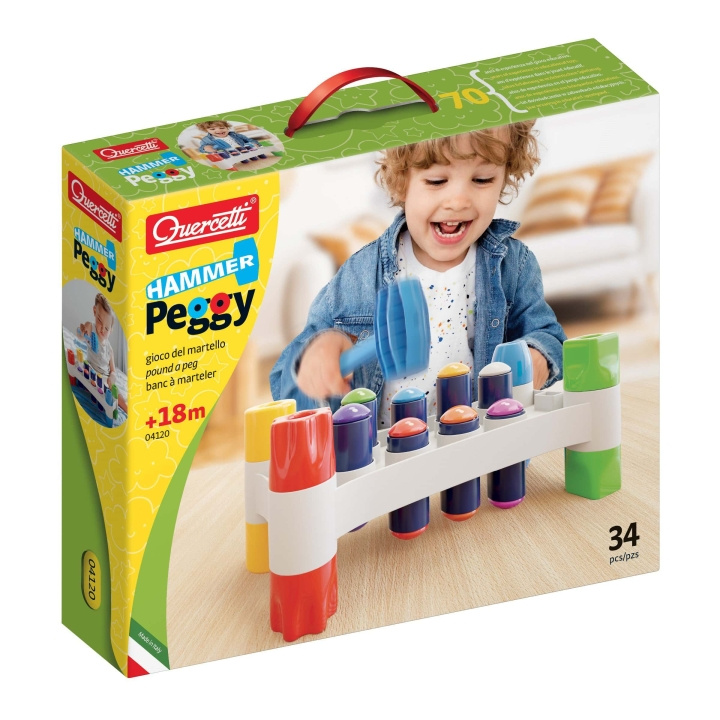 Quercetti Hammer Peggy - (QU-04120) in de groep SPEELGOED, KINDER- & BABYPRODUCTEN / Spelletje / Bordspellen bij TP E-commerce Nordic AB (D24263)