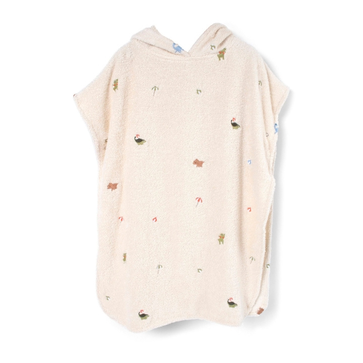 Filibabba Geborduurde strandponcho - Wit - 12-60 m (FI-03575) in de groep SPEELGOED, KINDER- & BABYPRODUCTEN / Kindertextiel bij TP E-commerce Nordic AB (D24287)
