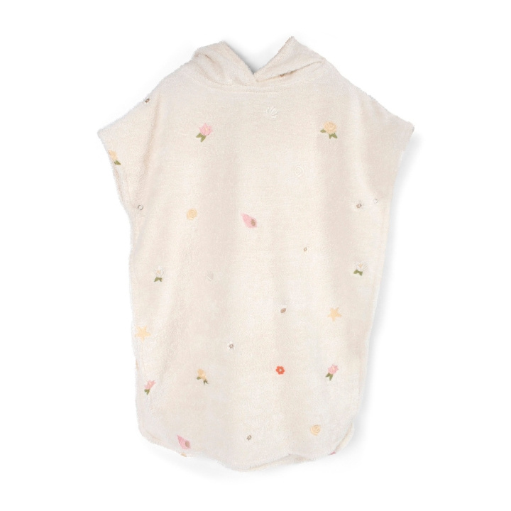 Filibabba Geborduurde strandponcho - Oceaanbloesem - 12-60 m - Wit (FI-03574) in de groep SPEELGOED, KINDER- & BABYPRODUCTEN / Kindertextiel bij TP E-commerce Nordic AB (D24288)
