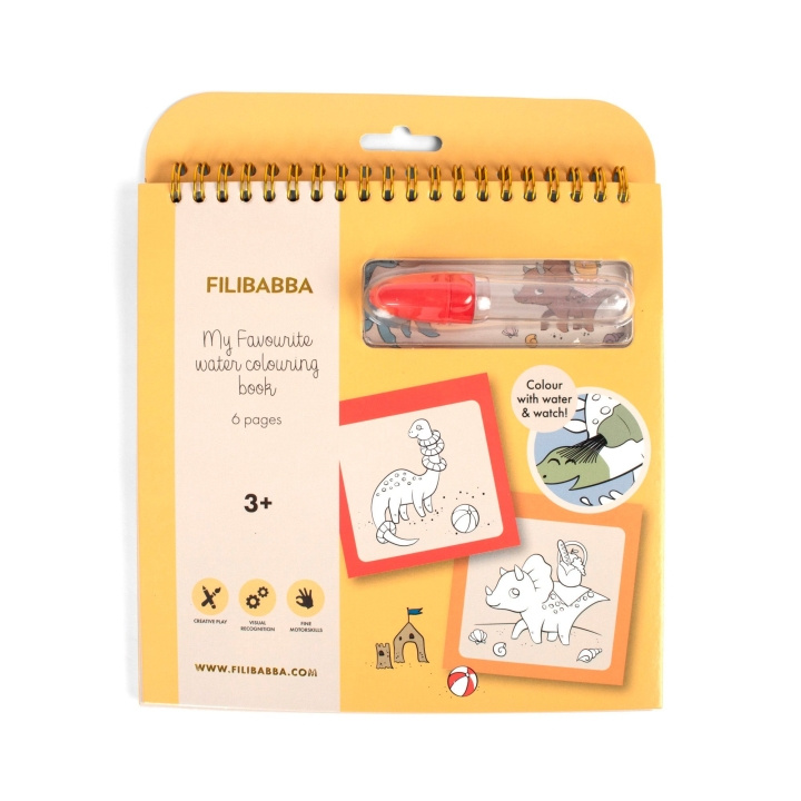 Filibabba Mijn favoriete aquarelboek - Dinos (FI-03583) in de groep SPEELGOED, KINDER- & BABYPRODUCTEN / Speelgoed / Ambachten bij TP E-commerce Nordic AB (D24307)