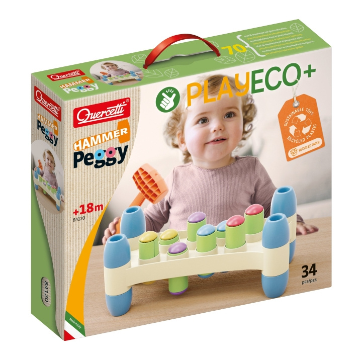 Quercetti PlayEco+ Hamer Peggy - (QU-84120) in de groep SPEELGOED, KINDER- & BABYPRODUCTEN / Babyspeelgoed / Activiteitenspeelgoed bij TP E-commerce Nordic AB (D24359)