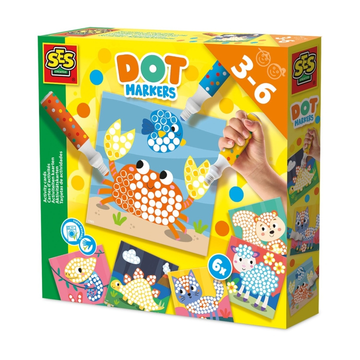SES Creative Dot Markers - 3 Colours XXL - (S14602) in de groep SPEELGOED, KINDER- & BABYPRODUCTEN / Speelgoed / Ambachten bij TP E-commerce Nordic AB (D24393)