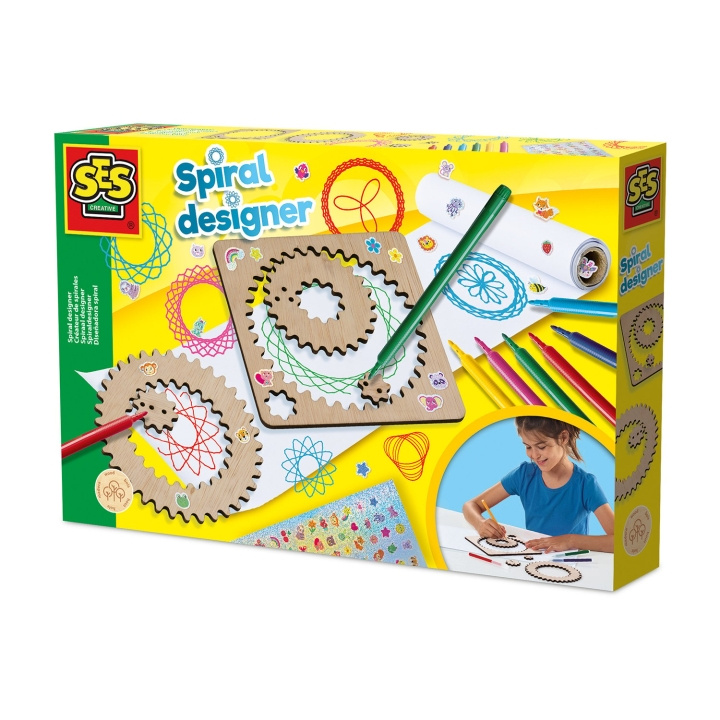 SES Creative Spiraalontwerperset - Houten Wielen - (S14788) in de groep SPEELGOED, KINDER- & BABYPRODUCTEN / Speelgoed / Ambachten bij TP E-commerce Nordic AB (D24396)