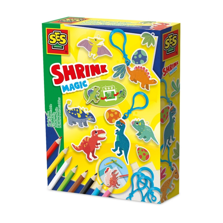 SES Creative Krimpfolie - Dinosaurus sleutelhangers - (S14294) in de groep SPEELGOED, KINDER- & BABYPRODUCTEN / Speelgoed / Ambachten bij TP E-commerce Nordic AB (D24398)