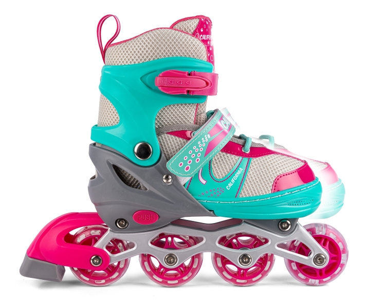California Inliners w/light Size 31-34 - Green (24938) in de groep SPEELGOED, KINDER- & BABYPRODUCTEN / Buitenspeelgoed / Sport & Spel bij TP E-commerce Nordic AB (D24501)