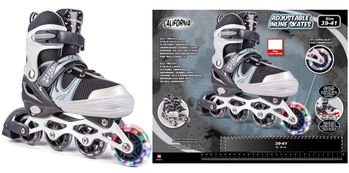 California Inliners w/light size 39-41 - Black (24944) in de groep SPEELGOED, KINDER- & BABYPRODUCTEN / Buitenspeelgoed / Sport & Spel bij TP E-commerce Nordic AB (D24504)