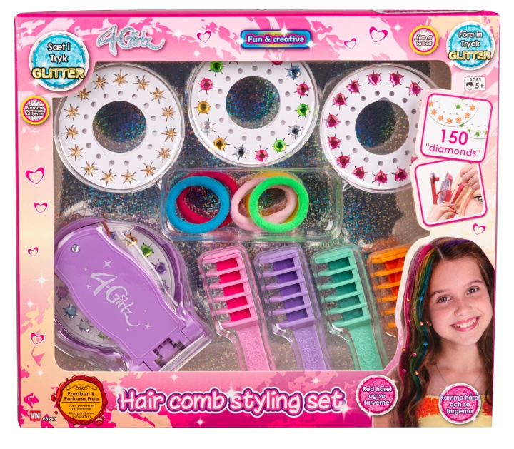 4-Girlz Haardecoratieset met kammen (63243) in de groep SPEELGOED, KINDER- & BABYPRODUCTEN / Speelgoed / Ambachten bij TP E-commerce Nordic AB (D24506)