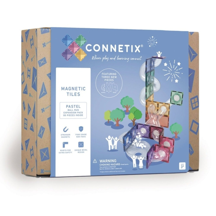 Connetix Kogelbaan Uitbreidingspakket - Pastel - 80 Stuks - (CT-P-00080-BR) in de groep SPEELGOED, KINDER- & BABYPRODUCTEN / Speelgoed / Speelset bij TP E-commerce Nordic AB (D24580)