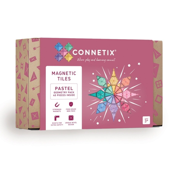Connetix Pastel Geometrie Set - 40 Stuks (CT-P-00040-GE) in de groep SPEELGOED, KINDER- & BABYPRODUCTEN / Speelgoed / Speelset bij TP E-commerce Nordic AB (D24582)
