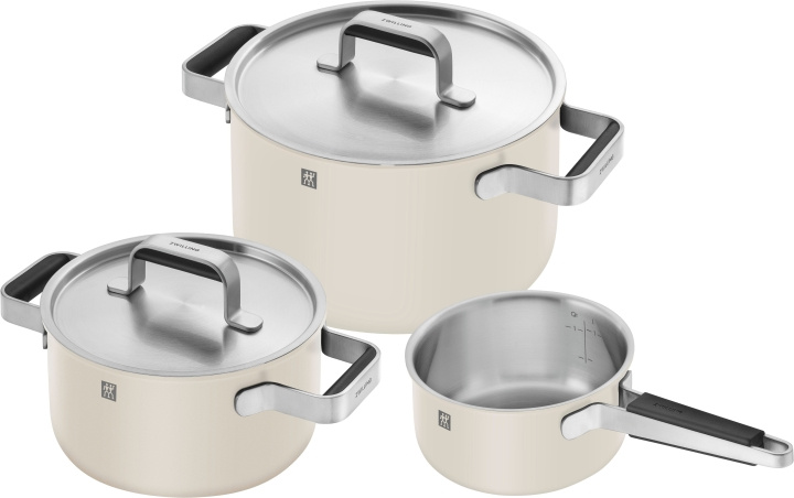 Zwilling Pure Pannenset - Elfenben-Hvid - 3-delig, 18/10 roestvrij staal in de groep HUISHOUDEN & TUIN / Keukengerei / Koekenpannen bij TP E-commerce Nordic AB (D24628)